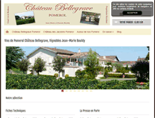 Tablet Screenshot of chateaubellegravepomerol.com